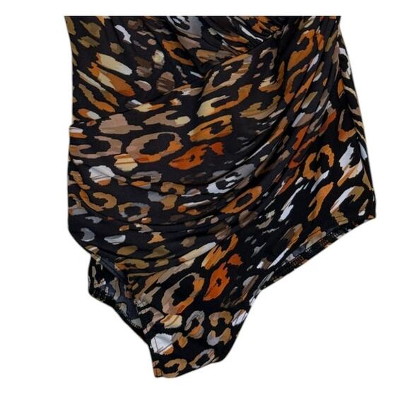 Miraclesuit Swimsuit 6 Women Brown One Piece Stretch Vacation Beach Summer Slims - Picture 3 of 6